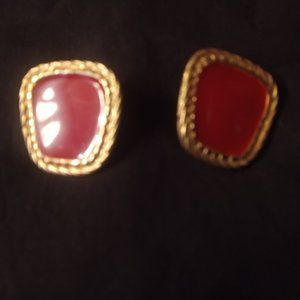 Red Clip-on Earrings